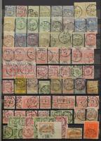 Krajcáros és Turul bélyegek 24 lapos A/4 berakó 20 oldalán, közte sok szép / olvasható bélyegzés