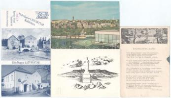 43 db MODERN magyar és külföldi város képeslap + 5 db turisztikai prospektus / 43 MODERN Hungarian and foreign town-view postcards + 5 tourist brochures