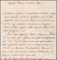 1839 Kornis János Ignác (1781-1840) Erdély főkormányzója által aláírt irat