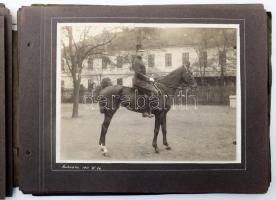 1883-1930 Nagybaczoni Nagy Béla (1882-1962) alezredes fényképalbuma 70 fényképpel, 1 árnyképpel, köz...