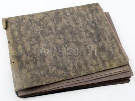 1883-1930 Nagybaczoni Nagy Béla (1882-1962) alezredes fényképalbuma 70 fényképpel, 1 árnyképpel, köz...