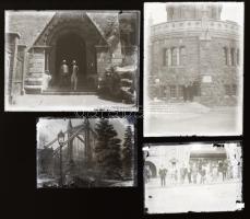 30 db régi üvegnegatív, többségében budapesti helyszínekről készült felvételekkel (Hősök tere, Szent...