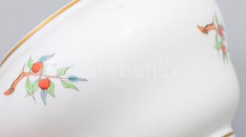 Herendi csipkebogyó mintás bonbonniere. Kézzel festett, jelzett, hibátlan d: 12 cm, m: 10 cm