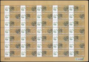 2005 Üzenet bélyegem Magyarország térképe tájolóval 35 bélyeget tartalmazó teljes ív, a 35 szelvény mindegyike csak a Magyar posta logóját ábrázolja. A katalógusban ebben a formában nem szereplő különlegesség!!!