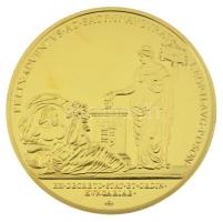DN "Magyar Aranyóriások - II. Lipót koronázási érem 1790" aranyozott Cu utánveret kapszulá...