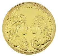 DN "Magyar Aranyóriások - II. József bányalátogatói érem, 5 aranydukát, 1764" aranyozott Cu utánveret kapszulában, tanúsítvánnyal (46mm) T:PP