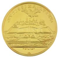 DN "Magyar Aranyóriások - Gyulafehérvár város 5 dukát, 1715" aranyozott Cu utánveret kapszulában, tanúsítvánnyal (46mm) T:PP