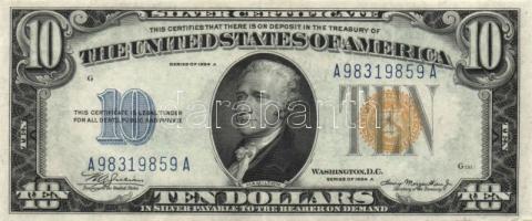 Kína/Taiwan 1969. 10Y T:II + USA/Silver certificate 1934A 10$ T:II + 1935D 1$ T:III