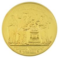 DN "Magyar Aranyóriások - II. Rákóczi Ferenc emlékérem, 25 aranydukát, 1705" aranyozott Cu...