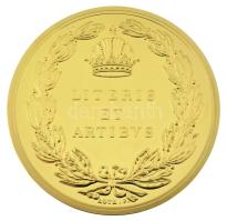 DN "Magyar Aranyóriások - Ferenc József 24 dukát, Bécs, 1858" aranyozott Cu utánveret tanú...