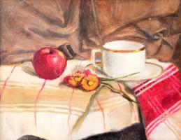 Jelzés nélkül: Csendélet. Olaj, fa. Dekoratív fakeretben. 30x38 cm