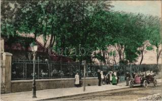 1915 Budapest XIV. Zugló, Schrettner Márton vendéglője, étterem, automobil. Gyarmat utca 42. (EK)