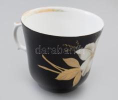 Fischer Vilmos Kolozsvár teás kézlet, kézzel festett, jelzett, kisebb hibákkal. Tál: 42 cm