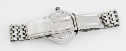 JMB Jowissa kézi felhúzós karóra. 17 köves, dátum funkciós, fém szíjjal, működik 40x40 mm