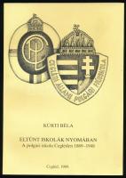 Kürti Béla: Eltűnt iskolák nyomában. A polgári iskola története és művelődéstörténeti szerepe Cegléden, 1869-1948. Cegléd, 1989, Kossuth Múzeum, 115+(5) p. Egyetlen kiadás. Fekete-fehér fotókkal illusztrálva. Kiadói papírkötés. Megjelent 1000 példányban.