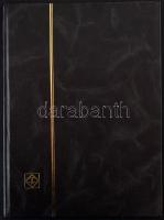 Leuchtturm 8 fekete lapos A/4 berakó, használt állapotban, fekete borítóval (1 lap pótolva)