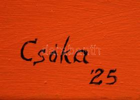 Csóka László (1967-): Reflexió IV., 2025. Olaj, vászon, jelezve jobbra lent: Csóka 25. 120x80 cm KIZ...