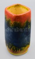 Retro kerámia váza. Kézzel festett, jelzett, hibátlan 20 cm
