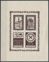 1938/6a Soproni Probék Bélyegnap és -kiállítás emlékív (7.000)