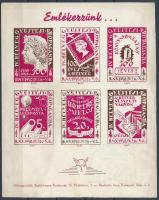 1940/2ab Emlékezzünk... emlék kisív zöld magán bélyegzéssel (8.000)