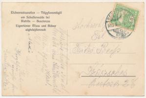 1913 Beszterce, Bistritz, Bistrita; Tölgyfa vendéglő, Eigentümer Miess und Bidner cégtulajdonosok / ...