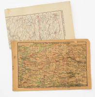 ca 1930 Ausztria nagy méretű térképe 110x75 cm + osztrák térképfüzet