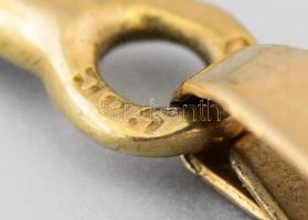 14 K arany (Au) nyaklánc és medál, cikrón kővel, jelzett, 5,88 g