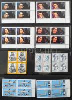 NSZK 1980-as évek négyestömb gyűjtemény teli 16 lapos A4-es berakóban (a négyestömbök nagy része a b...