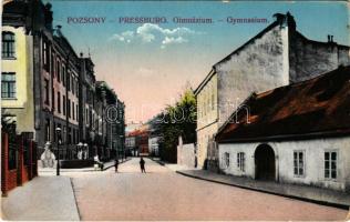 1915 Pozsony, Pressburg, Bratislava; gimnázium / Gymnasium / grammar school (kopott sarkak / worn corners)