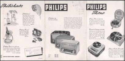 ca 1960 Philips rádió és autórádió képes leporelló kiadvány 6 p