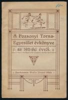 1911 a Pozsonyi Tornaegyesület évkönyve az 1911-iki évről. Szerk: Skála József. Pozsony, 1911. Wigand K. 26p.