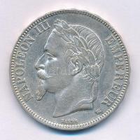 Franciaország / Második Császárság 1867BB 5Fr Ag "III. Napóleon" Strasbourg, kapszulában T...
