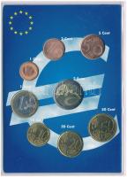 Szlovénia 2007. 1c-2E (8xklf) forgalmi összeállítás tokban T:UNC,AU patina Slovenia 2007. 1 Cent - 2 Euro (8xdiff) coin set in case C:UNC,AU patina