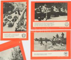 A Varsói Szerződés országainak hadseregeit bemutató képes nyomtatványok, 30 db, 14x20 cm méretben