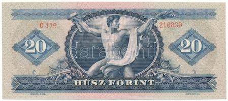 1969. 20Ft "C 176 216839" T:XF, enyhén hullámos papír, keresztirányú görgőlenyomat
Adamo ...