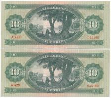1962. 10Ft (2x) sorszámkövetők "A 429 045168 - A 429 045169" T:AU
Adamo F6