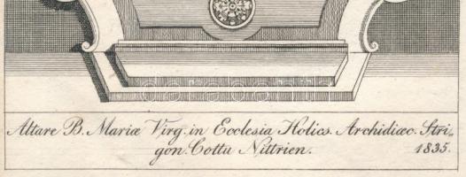 1836 A holicsi Fájdalmas Anya búcsújáró helyének oltára (Altare B. Mariae Virg. in Ecclesia Holics. ...