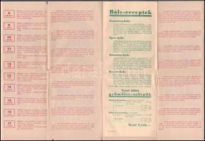 1937 Meinl Gyula Rt. Háztartásgazdasági Tanácsadója, étrend és receptek 1937. július hónapra, hajtva...