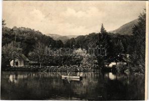 1934 Mecenzéf, Alsó-Metzenzéf, Alsómecenzéf, Metzenzéf, Nizny Medzev; tó / lake (vágott / cut)