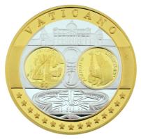 ~2002. "Emlékérem az euróövezet országainak közös valutájáról - Vatikán" aranyozott, ezüst...