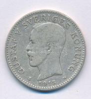 Svédország 1915W 2Kr Ag "V. Gusztáv" T:VF,F ph. Sweden 1915W 2 Kronor Ag "Gustaf V" C:VF,F edge error Krause KM#787