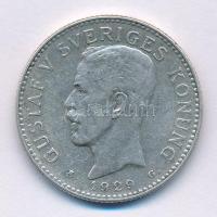 Svédország 1929G 2Kr Ag "V. Gusztáv" T:XF ph. Sweden 1929G 2 Kronor Ag "Gustaf V" C:XF edge error Krause KM#787