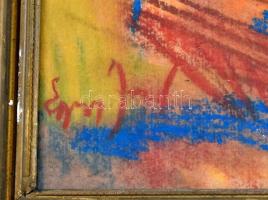 Egry József jelzéssel: Vitorlázó. Vegyes technika, papír. Üvegezett keretben. 34x46 cm