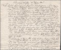 1804. júl. 13. Nagykálló,Özvegy Csuha Miklósné Balogh Anna levele Szabolcs vármegye alispánjának, na...