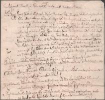 1714. jan. 14. Fekete Zsigmond végrendelete, melyben szétosztotta udvarhelyeit, szőlőit gyermekei, F...