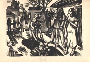 Tóth Ervin:  Csúfondáros rajzolatok. (Számozott, a szerző és a kötet két művésze által is aláírt példány.) (Zalaegerszeg, 1943). Zrínyi Nyomda Rt. 91 + [1] p. + 1 t. Egyetlen kiadás. Tóth Ervin kötete a kortárs magyar karikatúra-művészet rövid, gazdagon illusztrált körképe. Kolofon: "E könyvból a Zrínyi Nyomdai Rt. gépein 500 számozott példány készült a szerző kézjegyével. A számozás rendjében ez a könyv a 126. példány. Tóth Ervin (aláírás)." Kötetünk oldalszámozáson belüli tábláján Bordás Ferenc grafikusművész eredeti, aláírt fametszete, a 35. oldalon Radványi-Román Károly fametszete alatt szintén saját kezű aláírás. A további illusztrációkat Dinnyés Károly, Dobry Lajos, Drahos István, Faragó Géza, Mata János, Molnár C. Pál, Gy. Szabó Béla, Szűr-Szabó József, Pesthy István, Pintér Jenő, Pólya Tibor, Toncz Tibor, Nemes Török János és Vadász Endre készítették. A kolofon oldalon régi ajándékozási bejegyzés. Illusztrált, enyhén kopott kiadói félvászon kötésben. Jó példány.