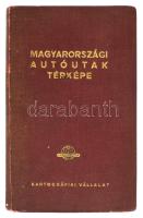 1956 Magyarországi autóutak térképe. Bp., 1956., Kartográfia, 45+3 p.+1+XXVII t. Kopott egészvászon-...