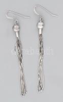 Ezüst (Ag) ötszálas fülbevalópár, jelzett, h: 9 cm, nettó: 6,9 g