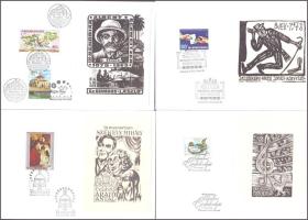 Magyar és külföldi alkotók (Fery Antal, Bálint Ferenc, Perei Zoltán stb.): 22 db halmozott grafika. ...