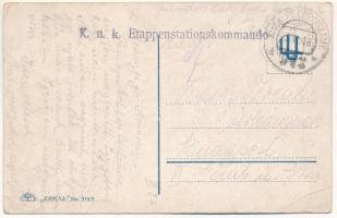 1918 Lady art postcard. "ERKAL" Künstler-Serie 315/3. s: Usabal + "K.u.k. Etappenstat...